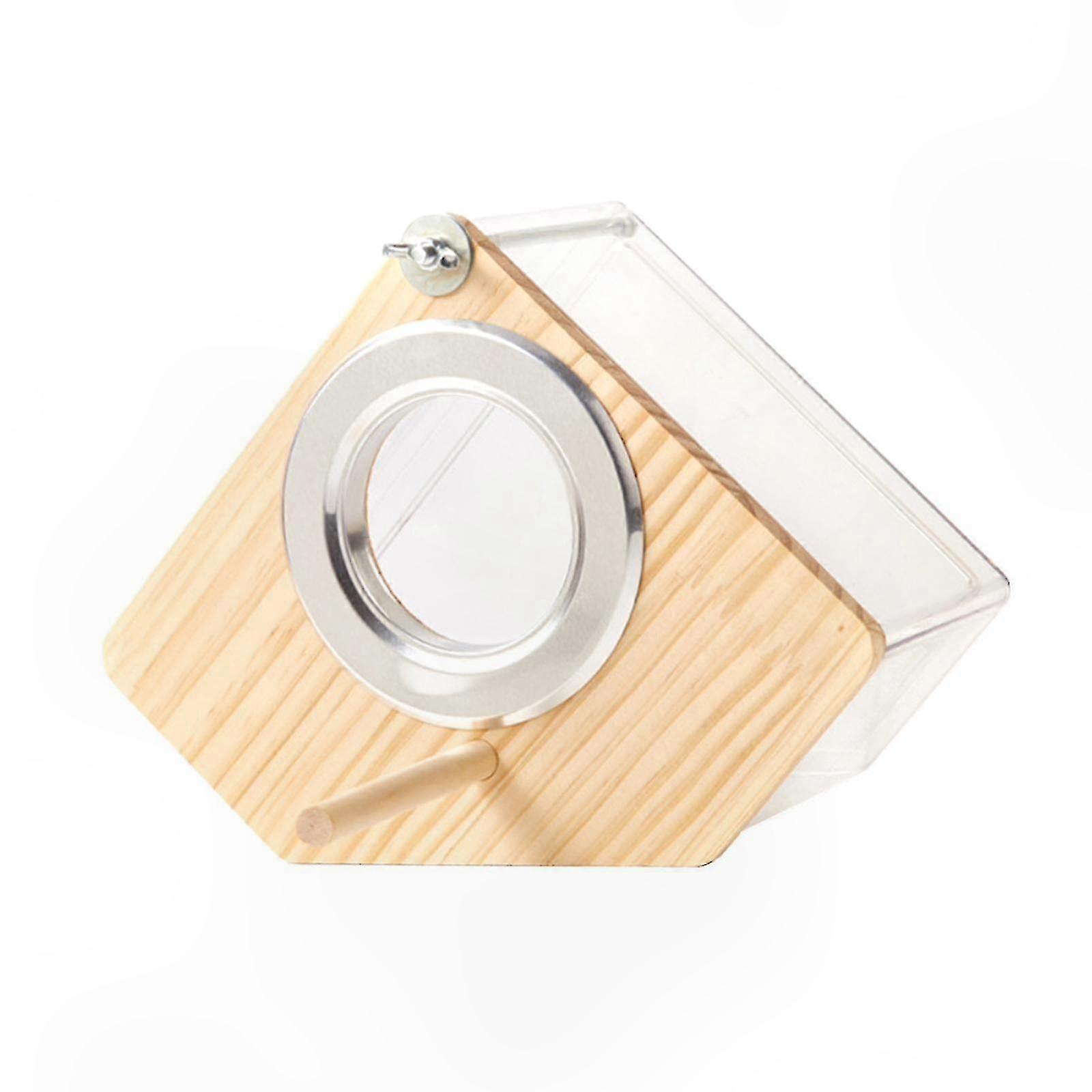 Small Bird Nest Box with Transparent Design for Parakeets and Budgies Easy to Clean Ornamental Bird House for Breeding