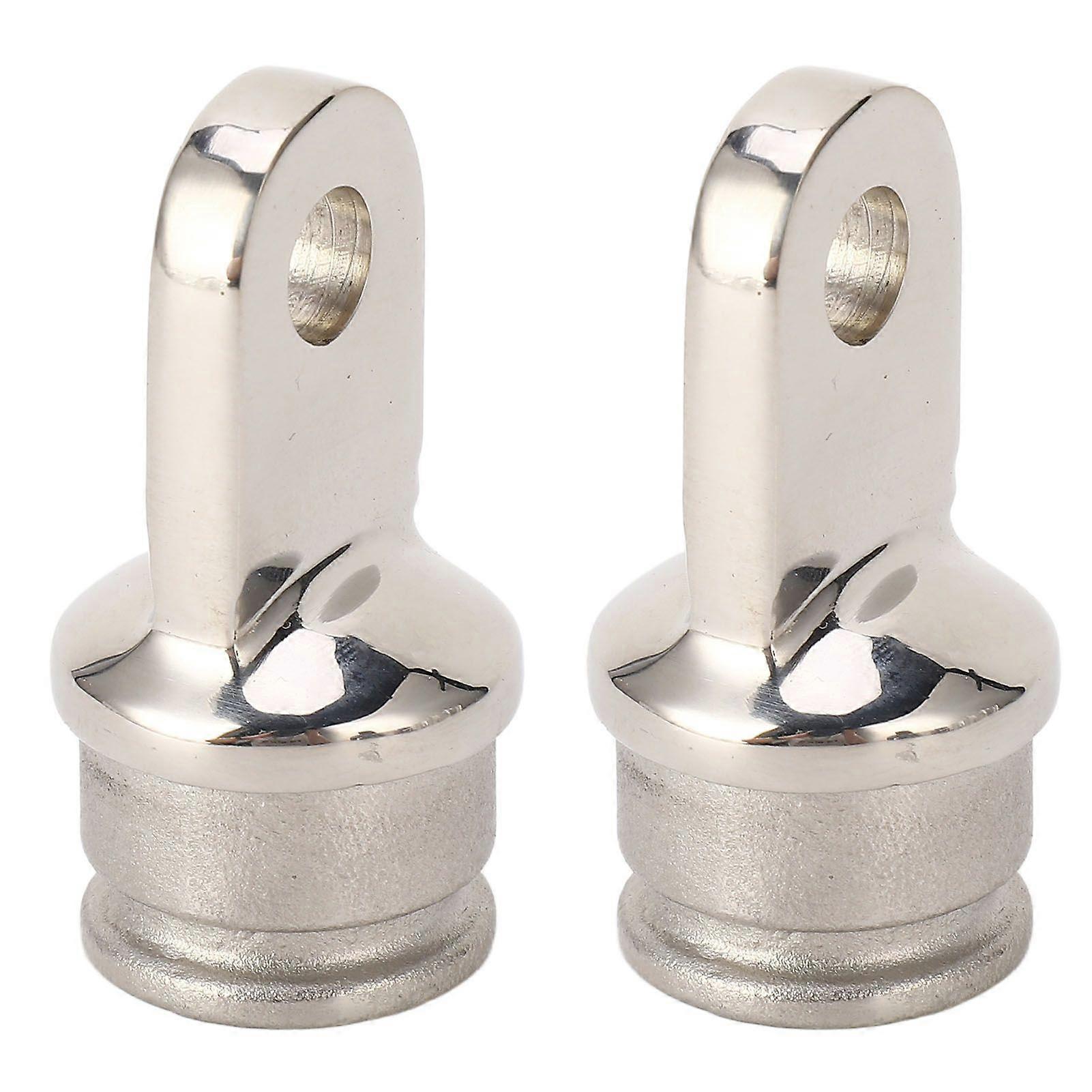 外部アイエンドマリングレードステンレススチールボートフィッティング 2PCS 7/8 インチパイプ用