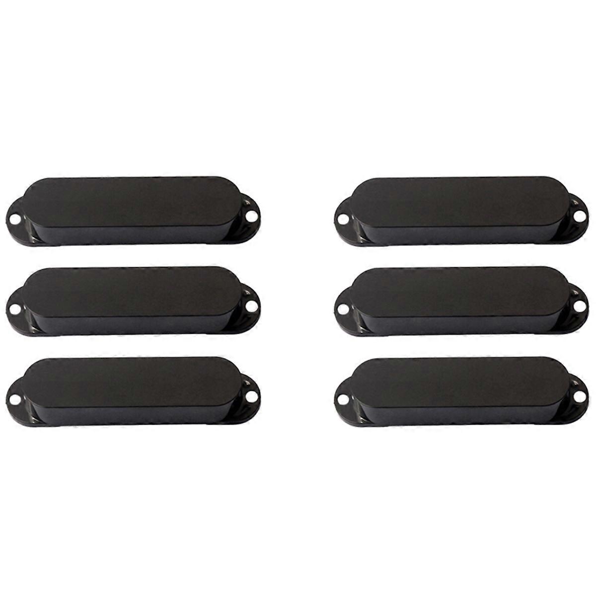 6X Black Closed Single Coil Pickup Cover Sealed Pickup Covers
