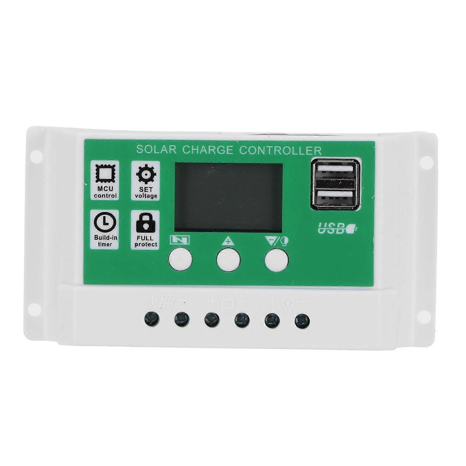 50A Solar Charge Controller LCD Display Adjustable 12V 24V for AGM Gel Battery
