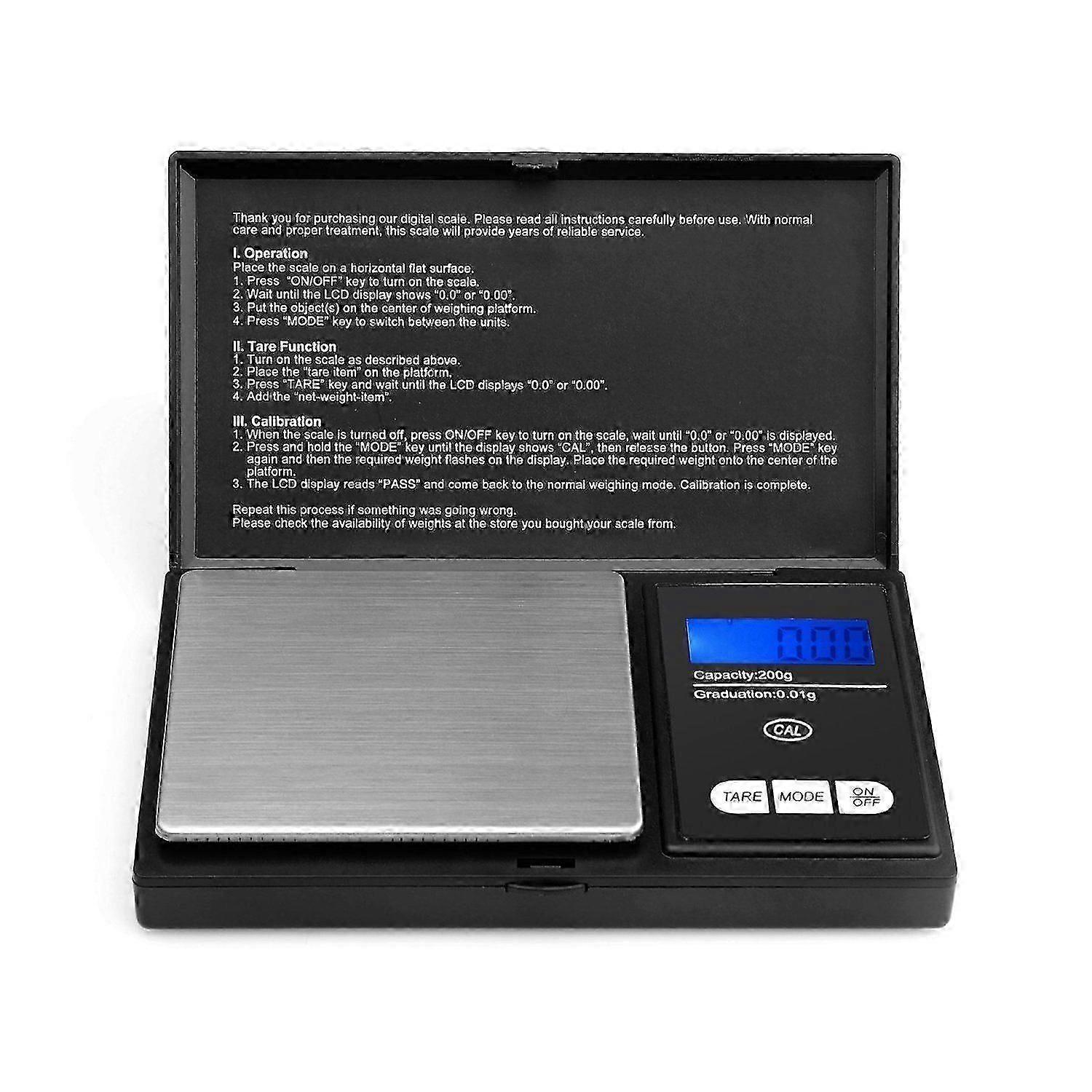 Pocket Scale, 200g x 0.01g Precision Scale for Kitchen, Jewelry