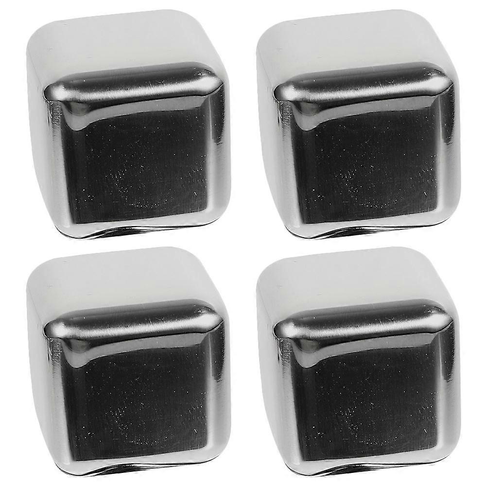 Metal Ice Cube Chilling Reusable Stones Bars Homes 2.70X2.70X2.70CM 4Pcs