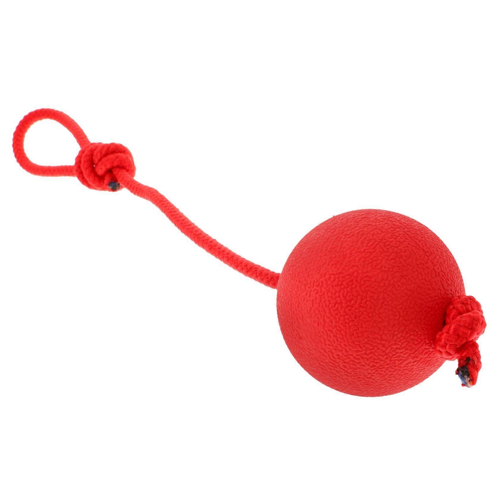 Rubber Ball With Rope For Dogs - Durable Elastic Bite-Resistant Toy For Training And Play, Great For Puppies