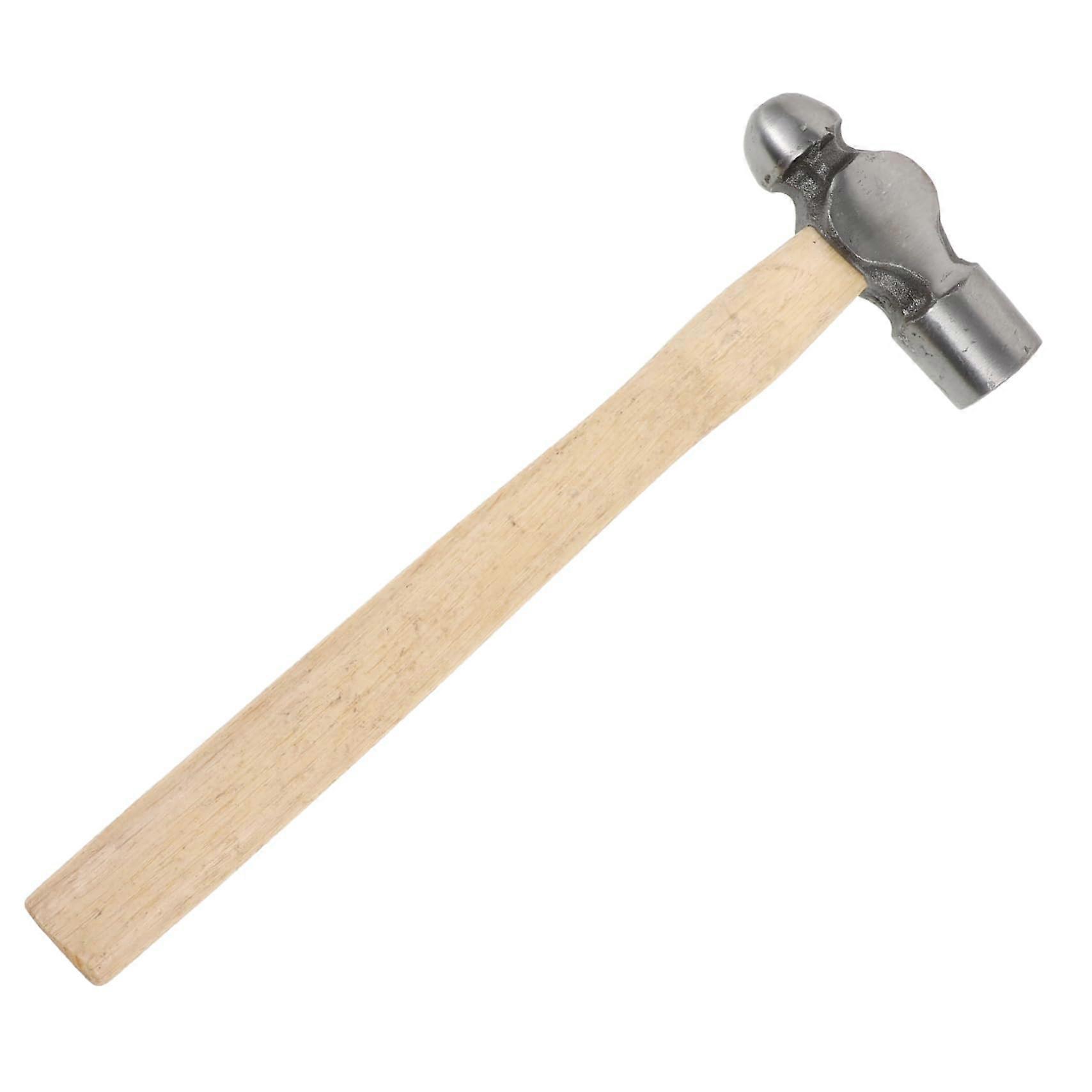 Ball Hammer with Wooden Handle, Portable Metal Hammer for Home Use, Classic Robust Design, Ideal for Nails and DIY Projects