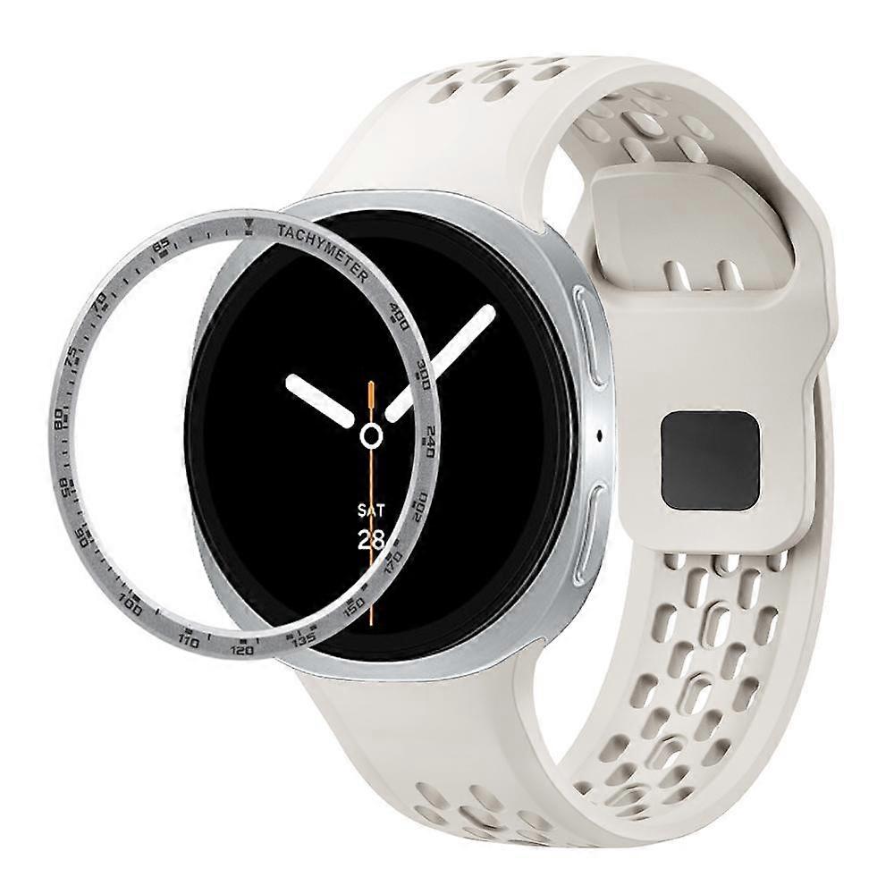 Speed Bezel and Black Reverse Buckle Silicone Watch Band