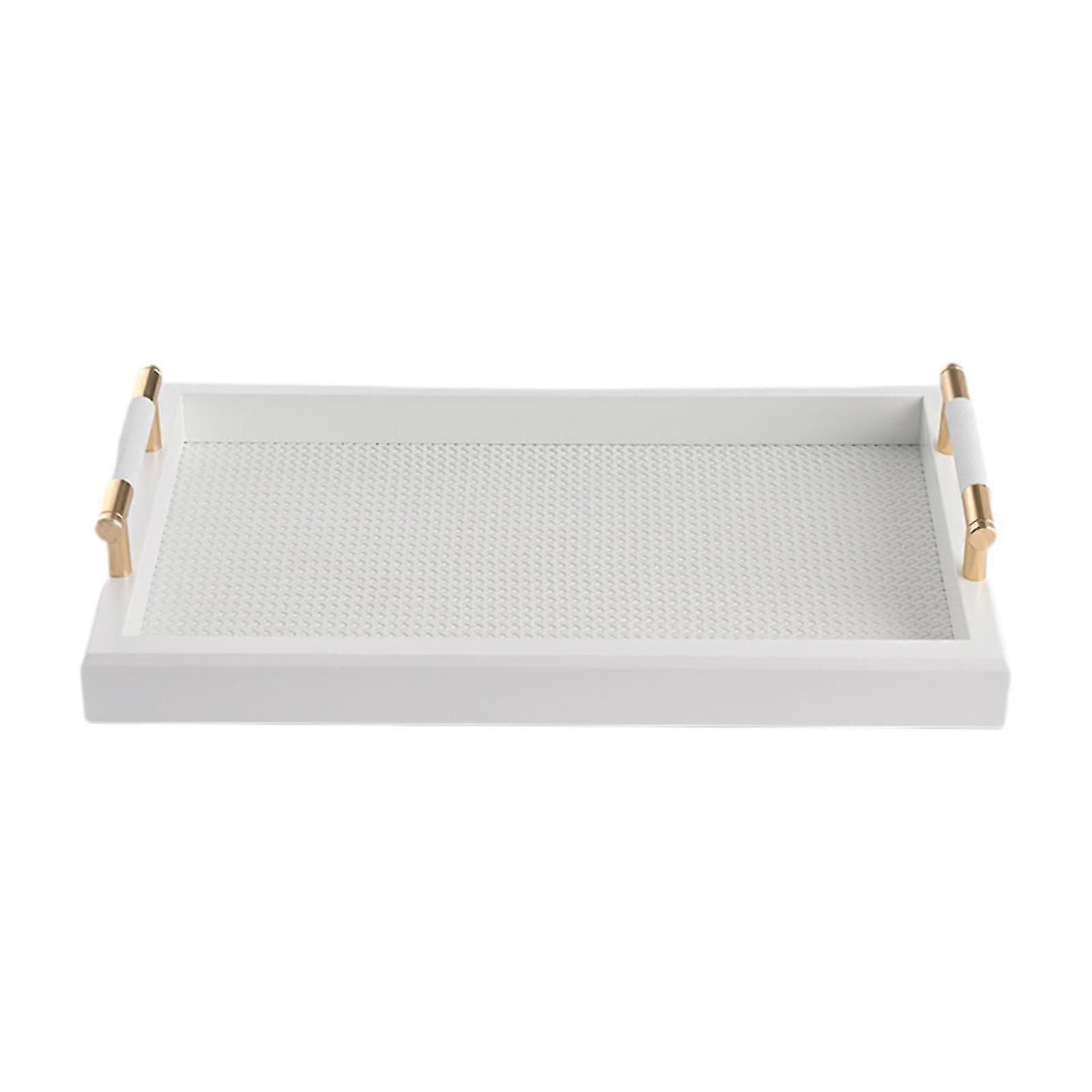 Rectangle Serving Tray with Handle Breakfast Platter for Bedroom Dish Events