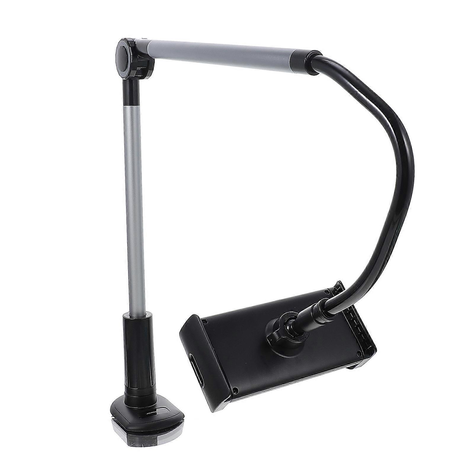 Portable Phone Stand 1Set Desktop Supporting Stand Ideal For Home Entertainment In Black Color With Headboard Clamping