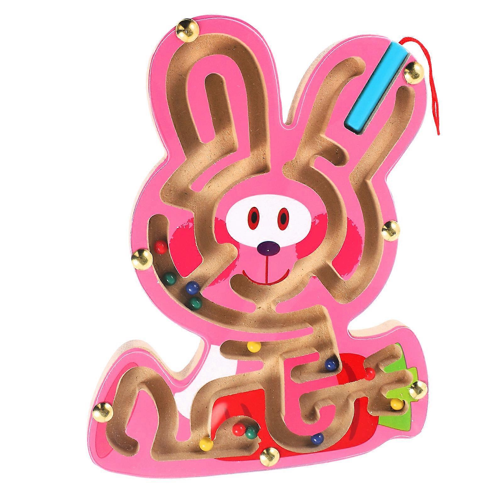 Interactive Wooden Beads Maze Puzzle For Children Promoting Hand-Eye Coordination And Visual Tracking In Style 1Pack