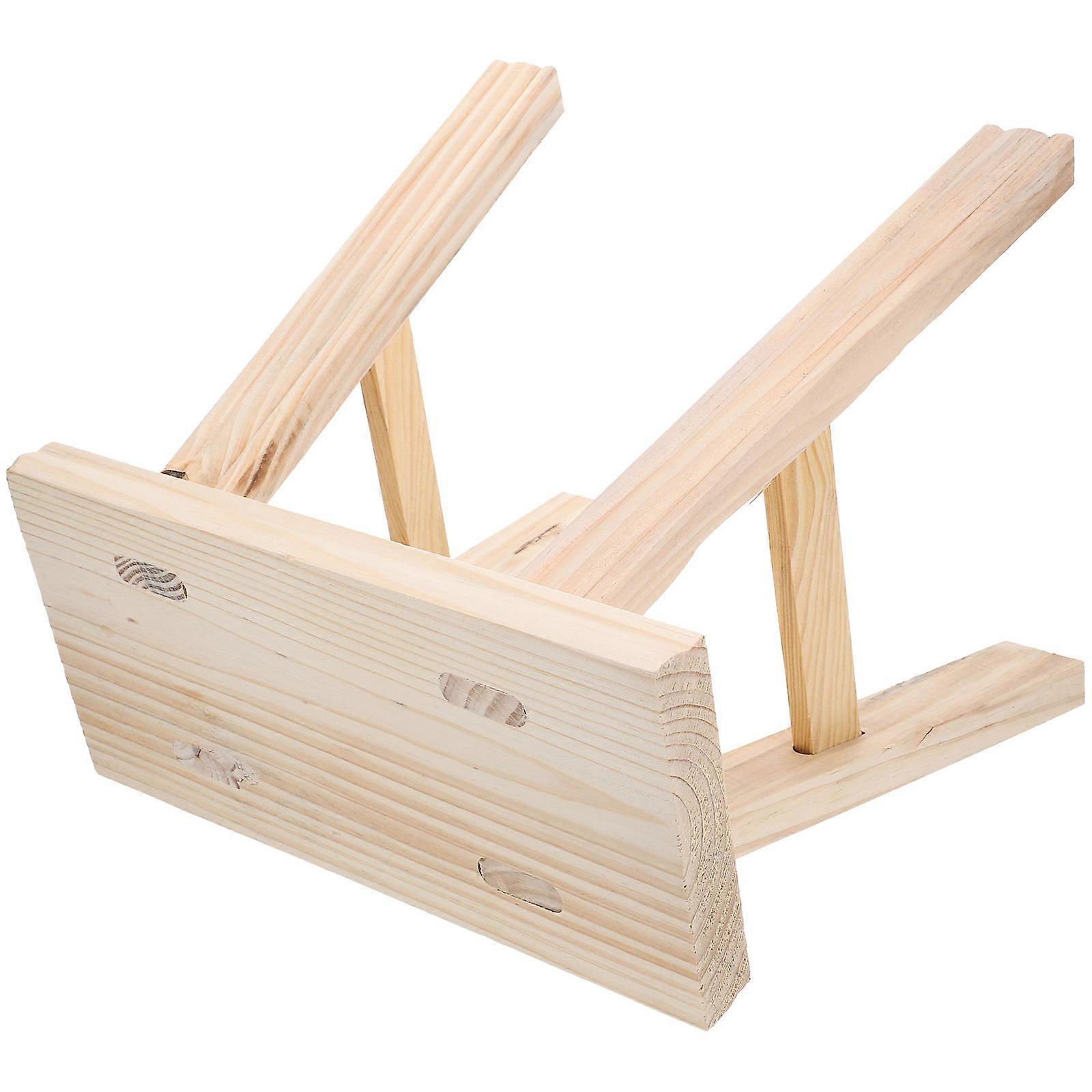 מעמד צמח עץ מקורה שרפרף קטן לילדים חדר אמבטיה מונע החלקה בז' 15.5 x 11.5 x 9 אינץ'