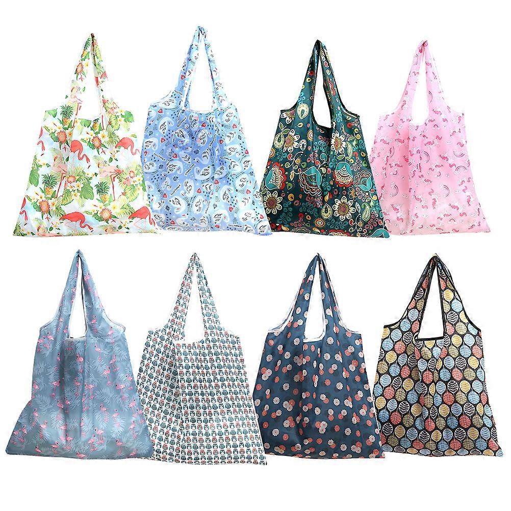 Reusable Tote Bags 8 Pcs Large Capacity Outdoor Bags For Ladies Waterproof Foldable Storage Pouches