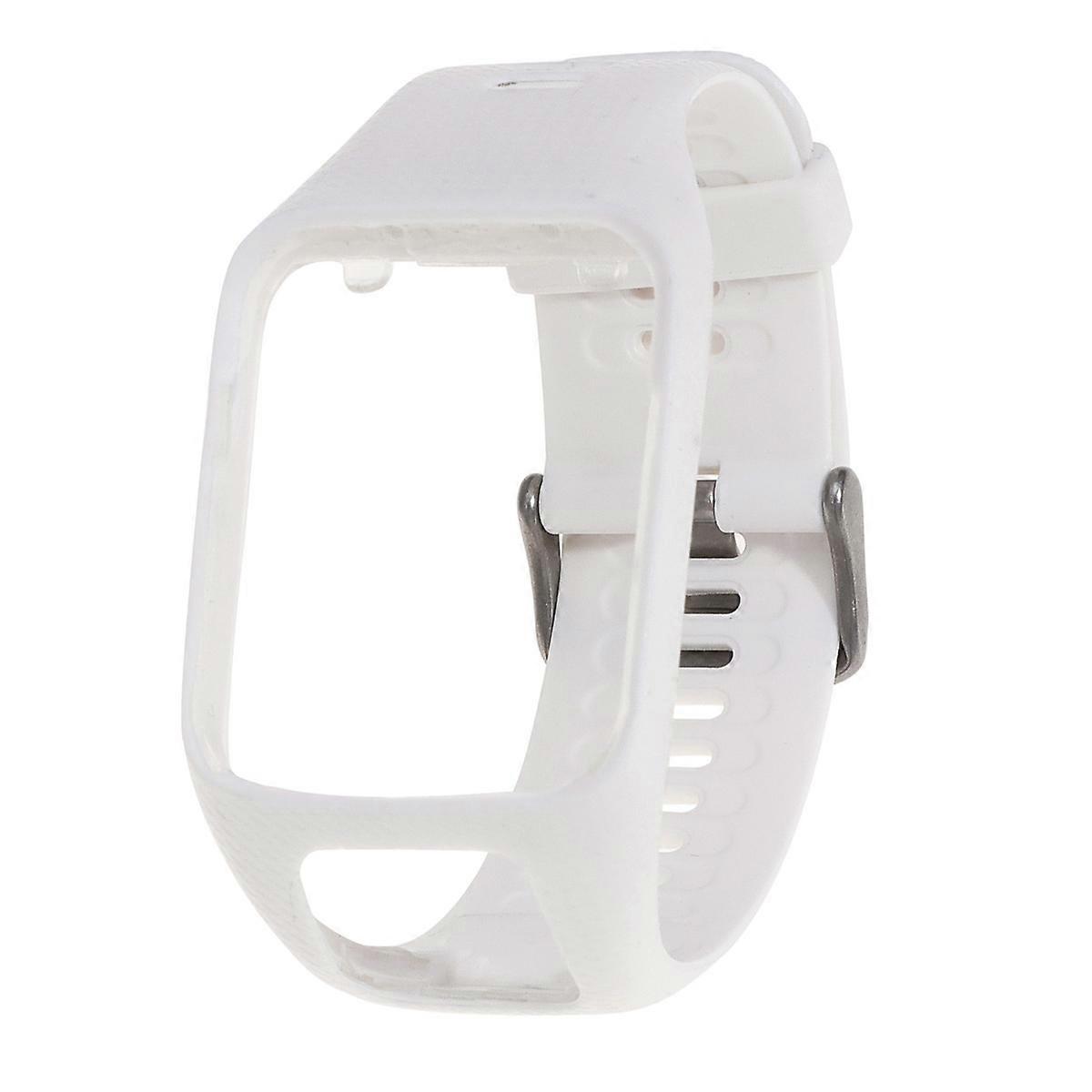 Rubber Watch Straps Smart Watch Band Replacement Silicone Watch Strap Compatible For TomTom Runner 2 23x2x0.3Cm Adjustable 1Pcs