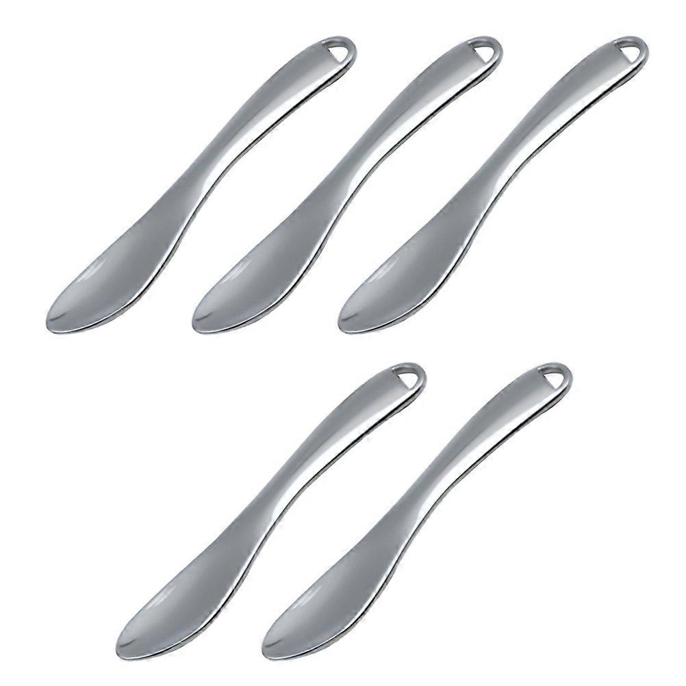 Skincare Spatula with Smooth Surface for Eye Cream Made of Zinc Alloy Silver Color Compact Size