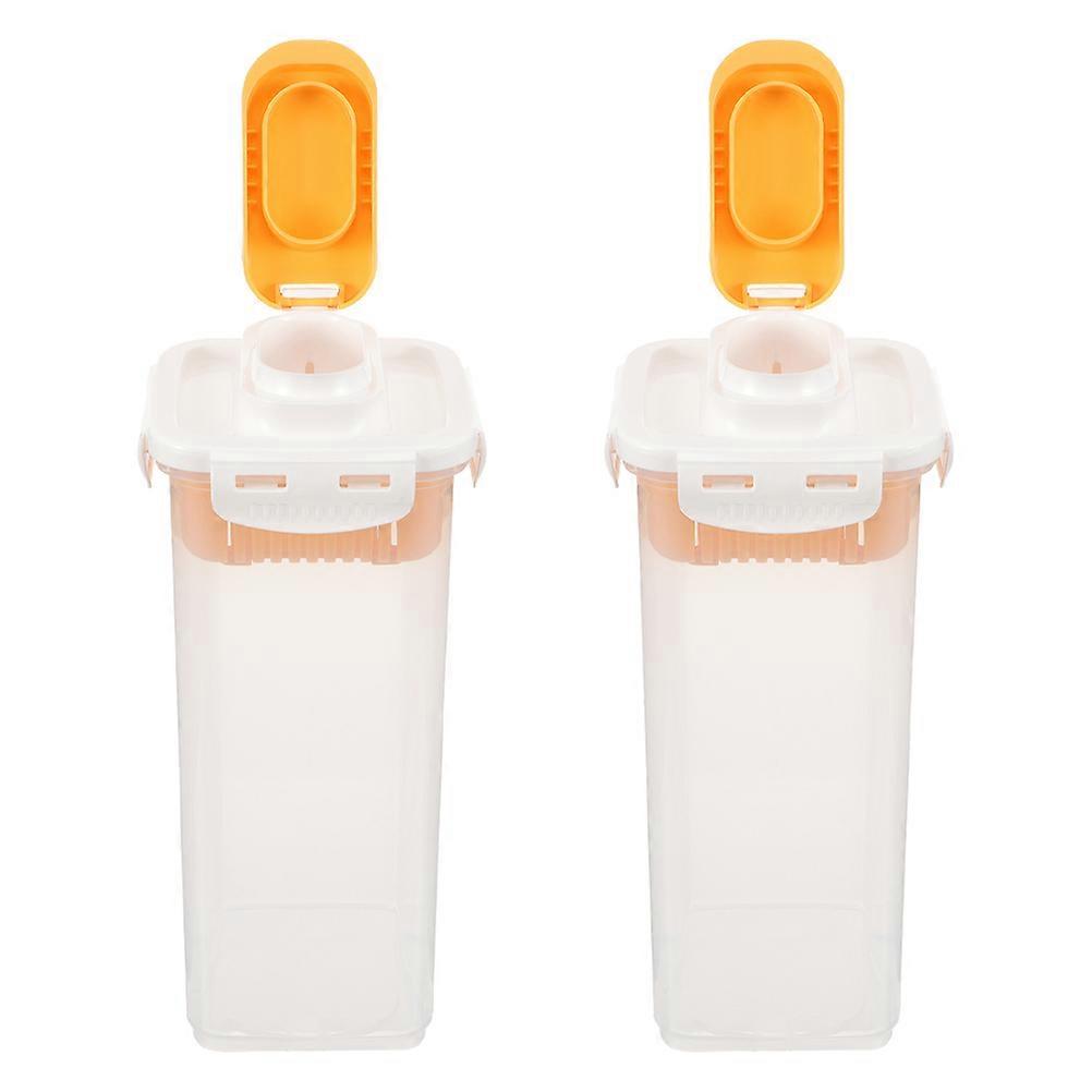 Laundry Detergent Storage Box for Efficient Organization 2Pcs with Transparent Lid