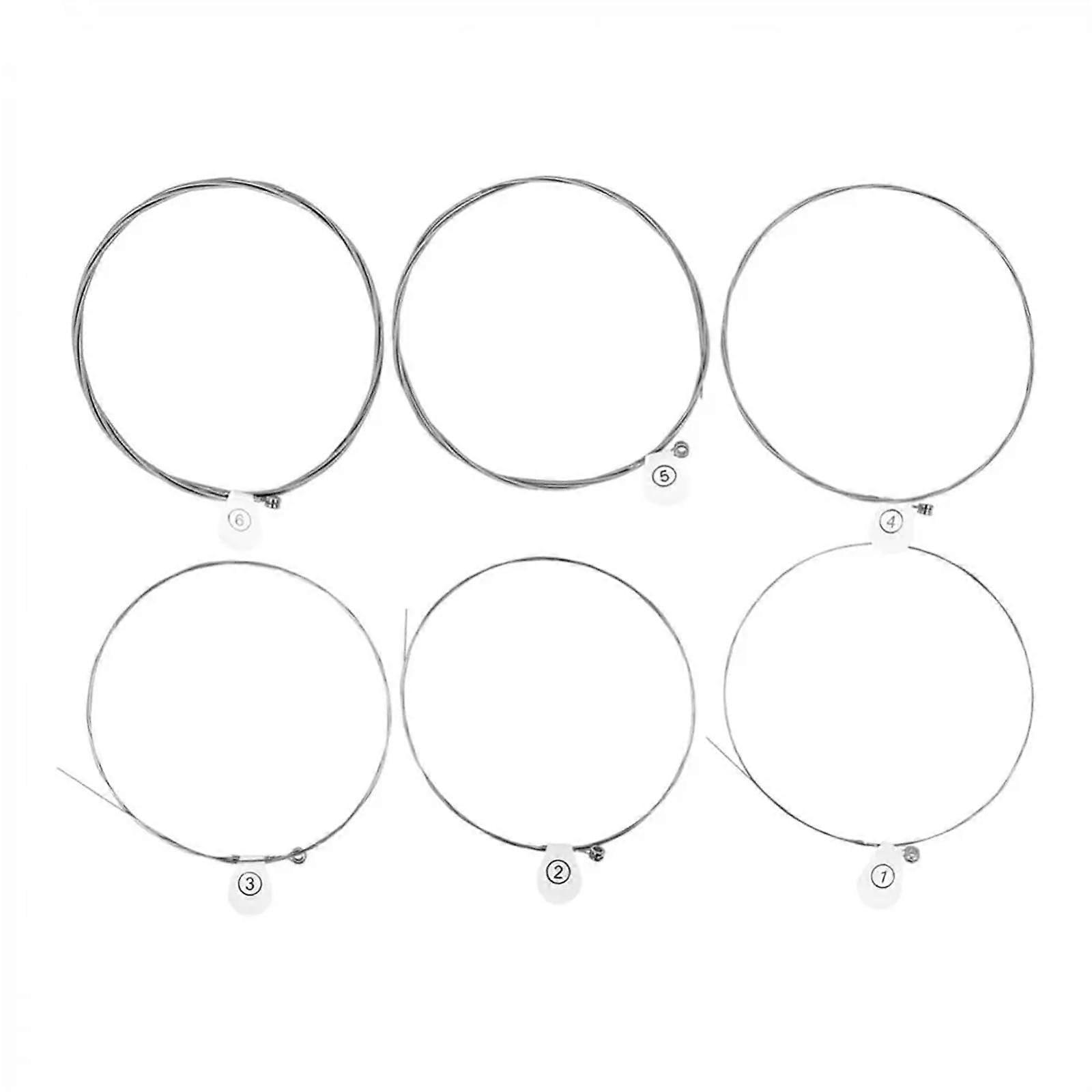 6piece electric guitar strings with antirust coating, carbon steel core, and steelwound guitar strings (Type F 011052 Inch).