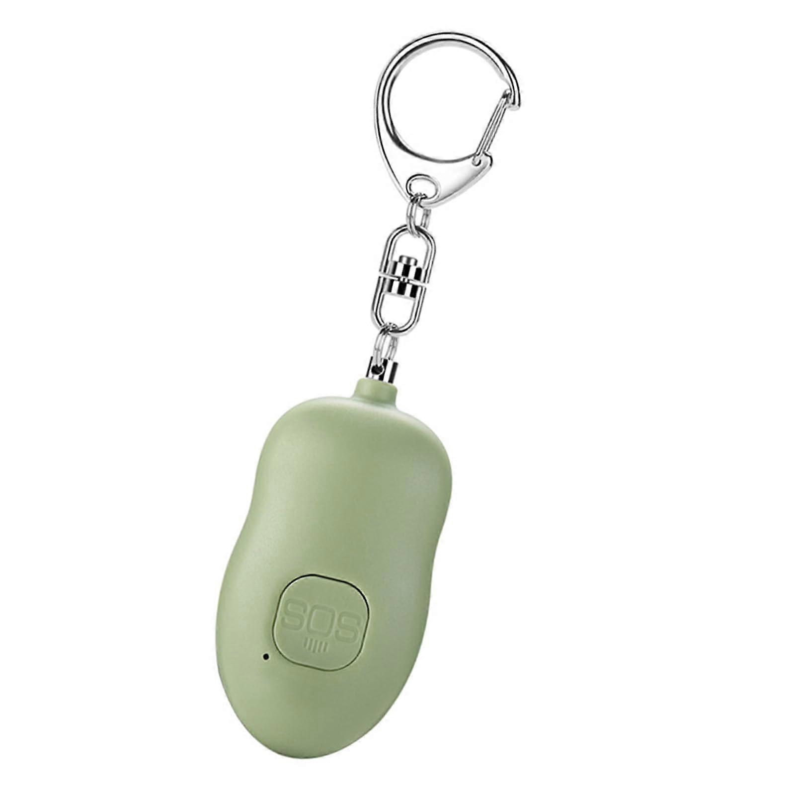 Security Alarm with LED Flashlight Defense Safety Protection Alarm Device Security Alarm for Girls Green