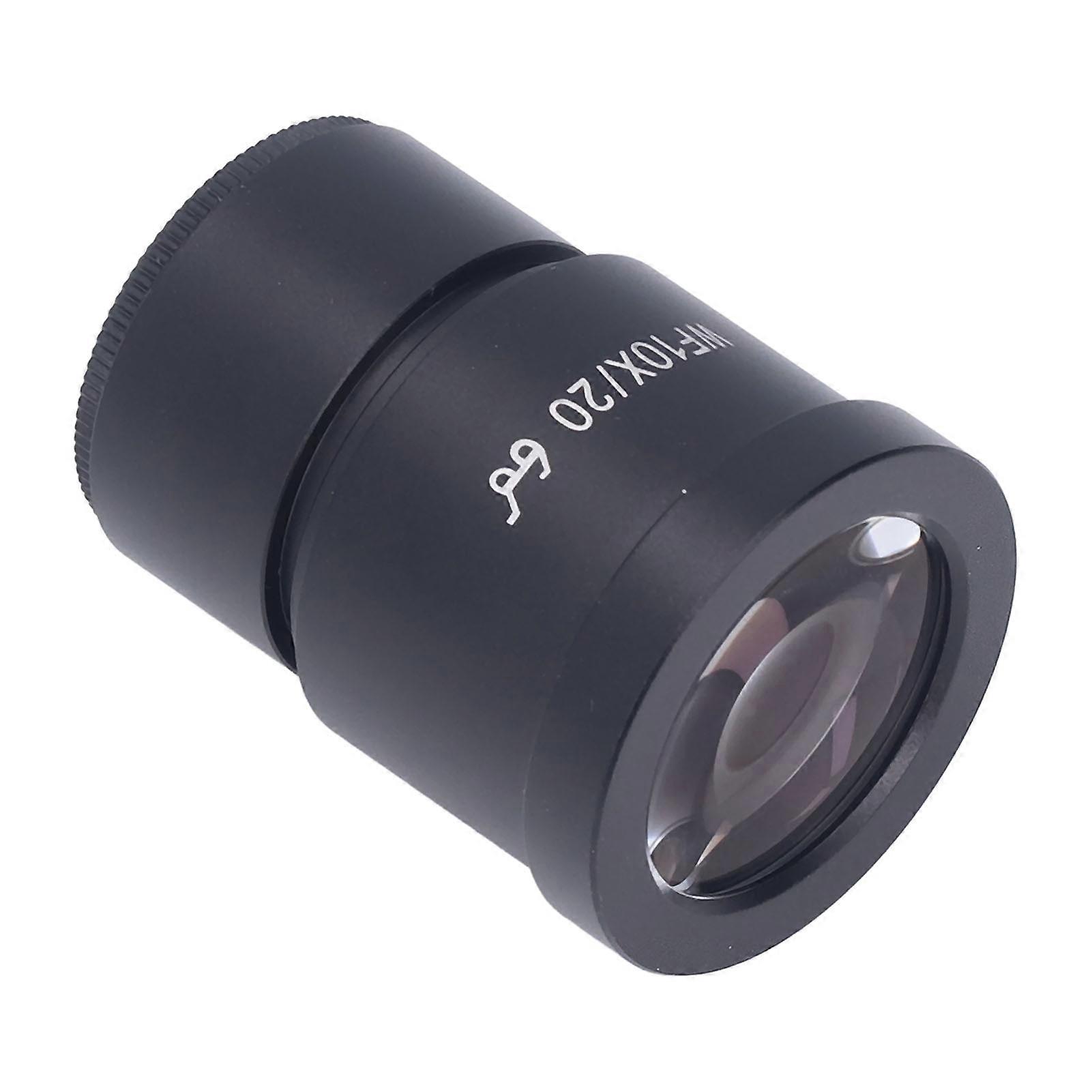 Microscope Lens WF10X/20 Laboratory Stereo Microscope Lens 30mm Interface High Eye Point Wide Angle Eyepiece