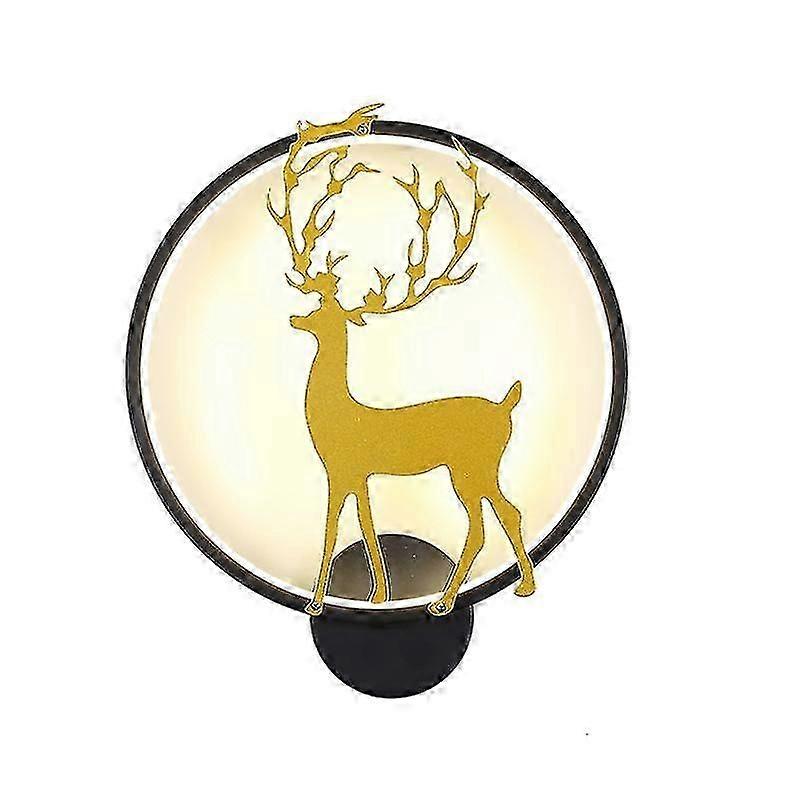 Nordic Elk applique murale noir trois lumières couleur changeable