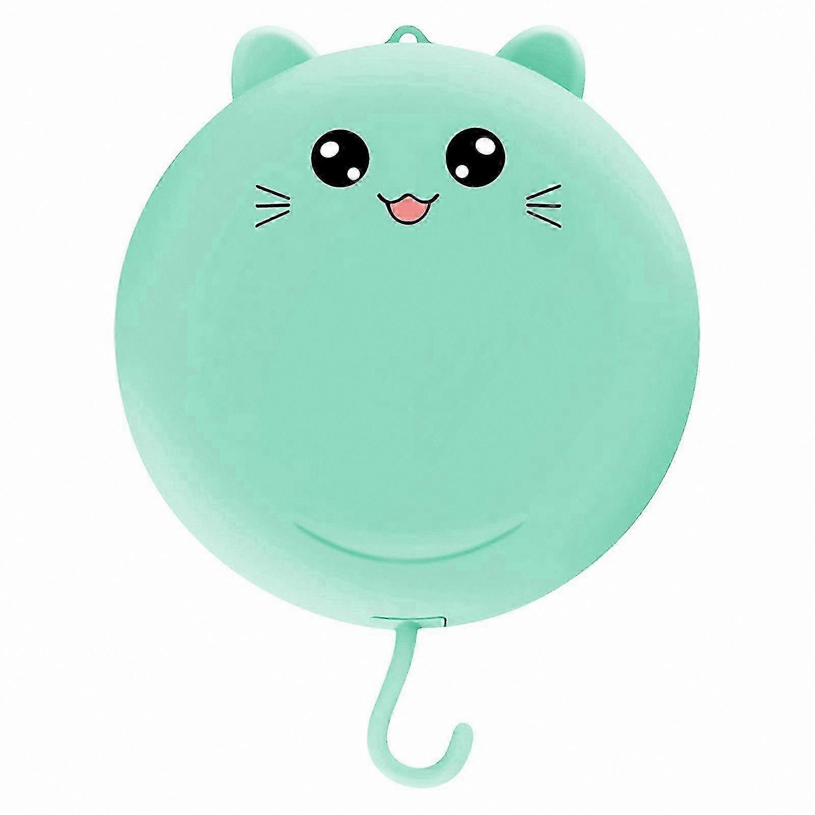 Portable Mini USB Rechargeable Fan with Multi-Function Makeup Mirror, Green