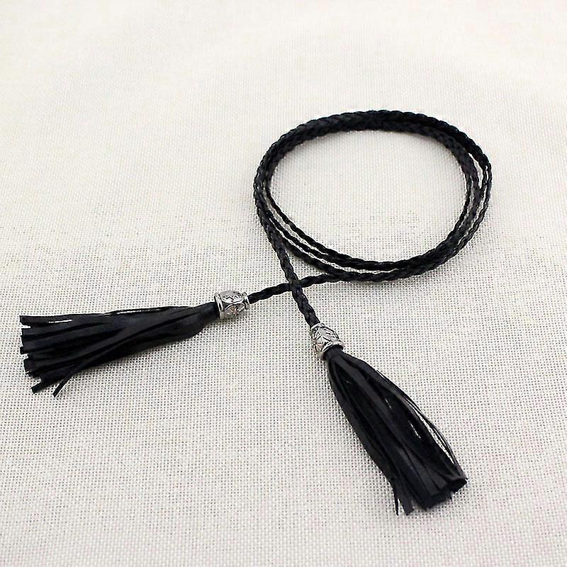 Γυναίκες κοκαλιάρικη ζώνη σχοινιών boho ζώνη boho tassel λεπτή πλεγμένη ζώνη