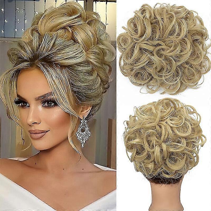 Lockigt hår Bun Comb Clip Hårdelar Updo Chignon