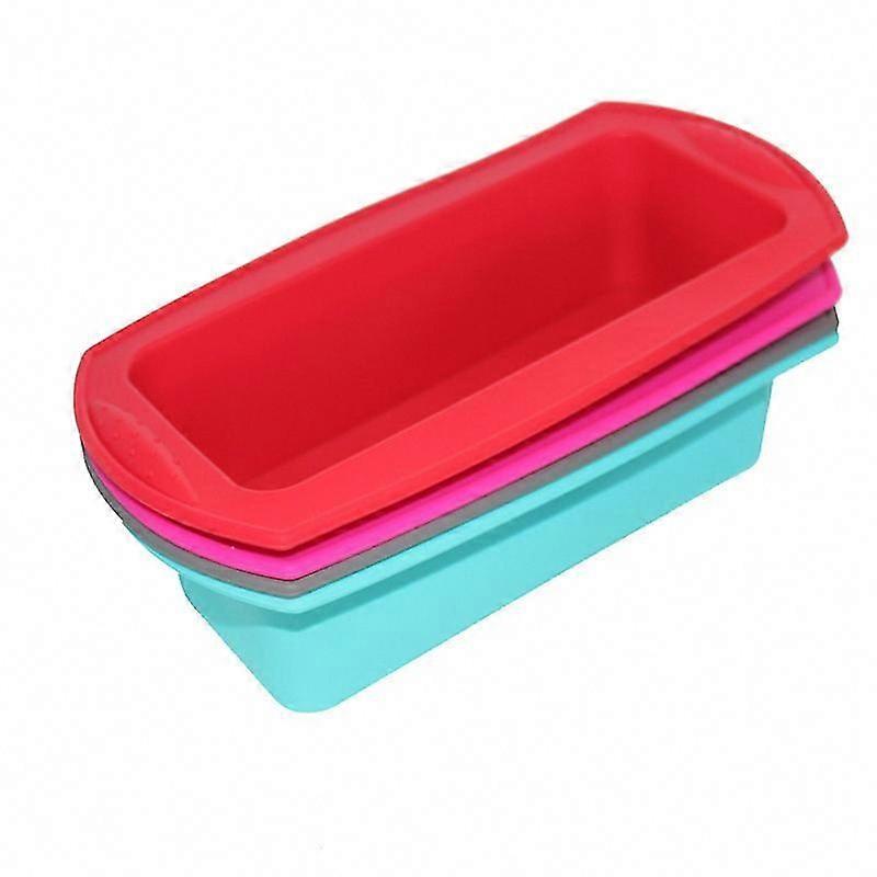 4Pcs Rectangular Silicone Cake Molds for Bread & Cakes, 27x13x6.5cm (21x9x6cm Inside)