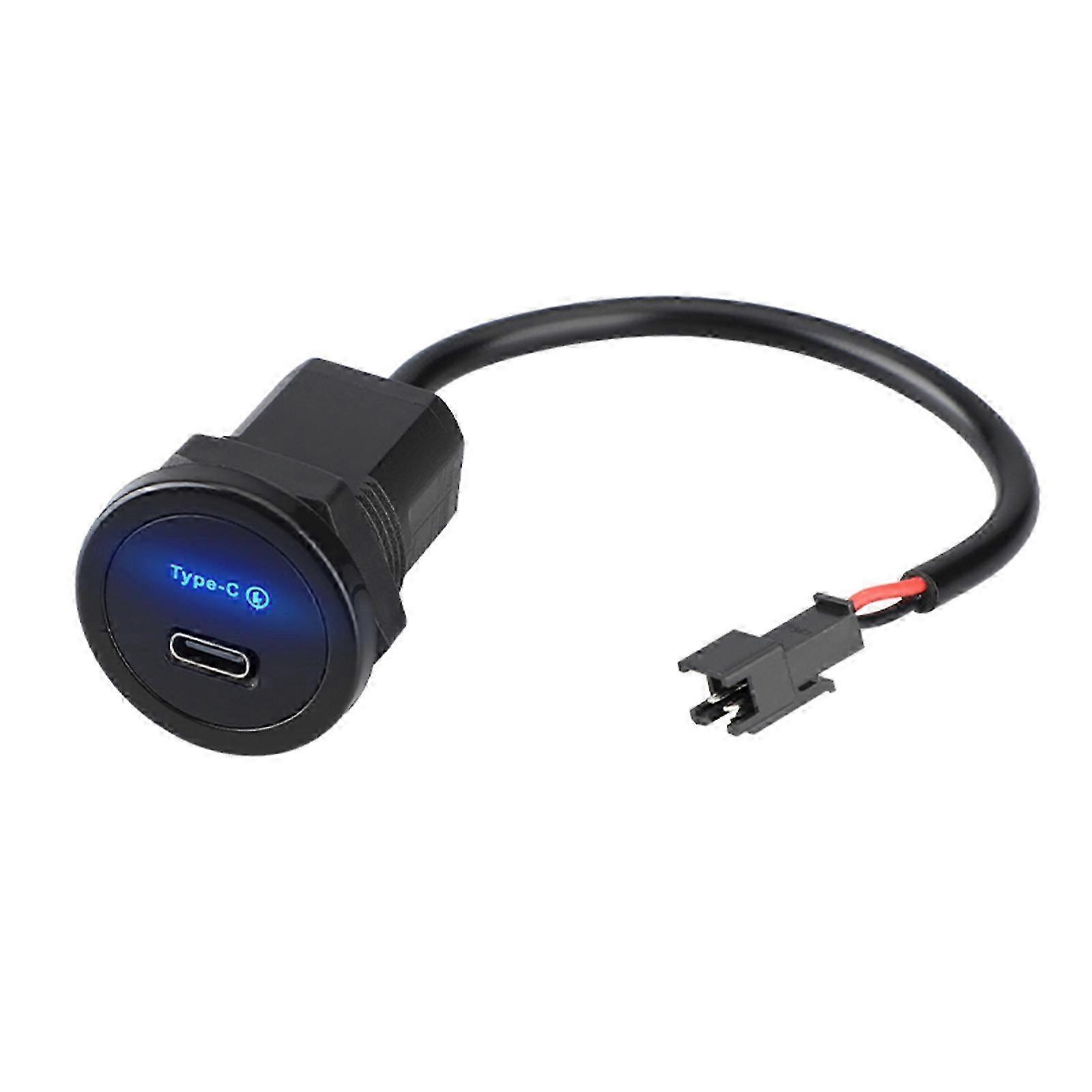 30w pd3.0 usb type c hurtig opladning stikkontakt til bil bus lastbil 12v / 24v strømadapter panel montering