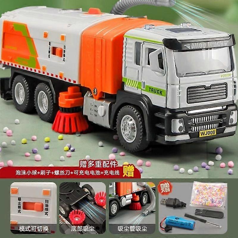 Alloy garbage truck model Electric sound and light simulation toy car Rechargeable