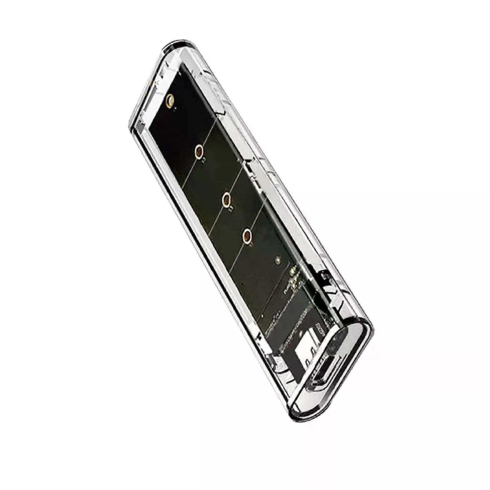 M2 NVME PCIe NGFF SATA Dual Protocol SSD Case Clear USB Type C 10Gbps PCI-E M2 SSD Transparent External Enclosure Hard Disk Box