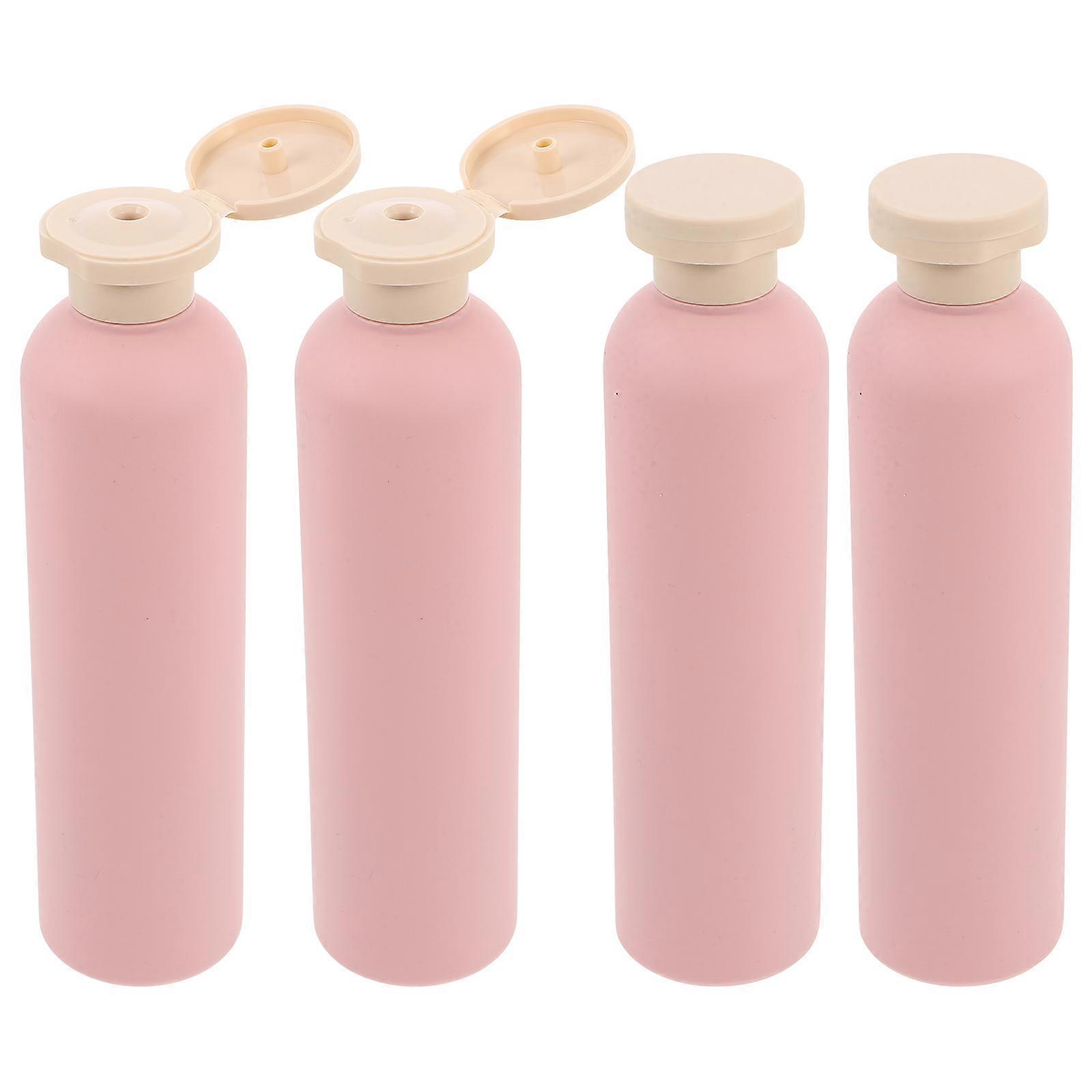 4pcs Leakproof Refillable Travel Bottles Flip Cap Squeeze Containers for Shampoo, Conditioner, Lotion   Durable, Easy to Fill & Clean Toiletry
