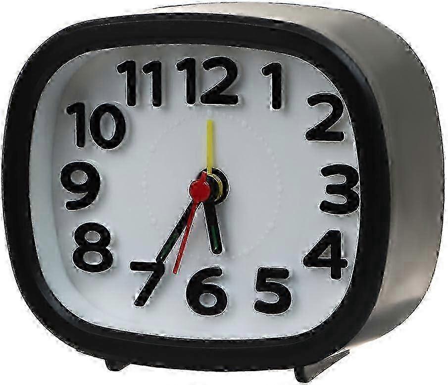 Silent Battery Operated Quartz Alarm Clock for Bedroom with No Ticking Sound