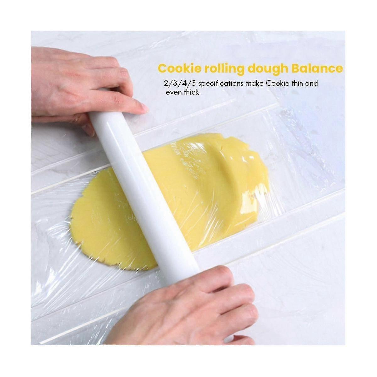 2Pcs Acrylic Biscuit Cake Rolling Tool Balance Ruler Fondant Icing Biscuit Thickness Ruler Biscuit