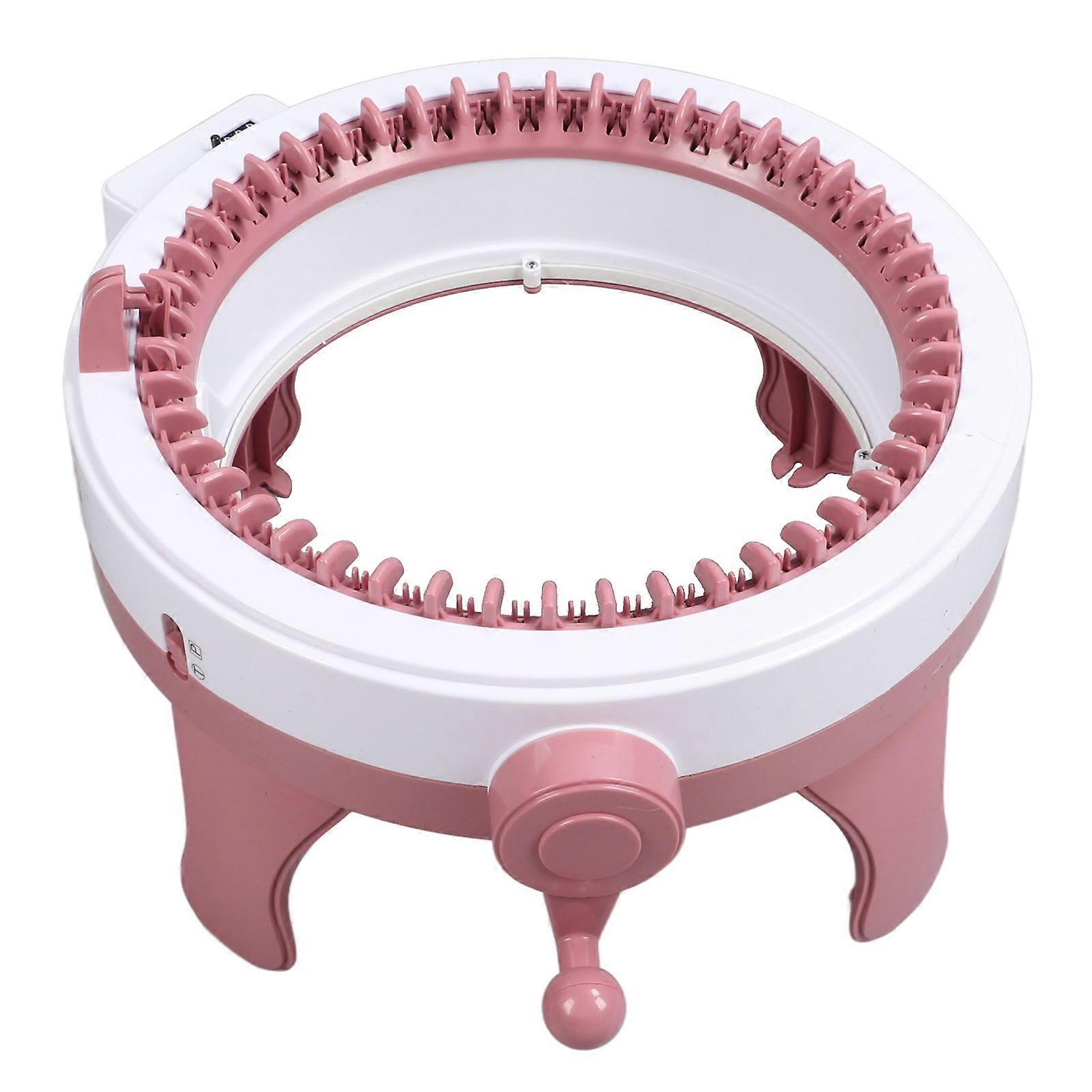 48-Needle Hand Operated Kids Knitting Machine, 4 Color Strings, 23x41x39cm