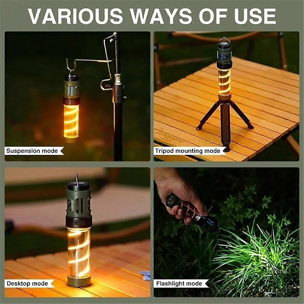 Mosquito Repeller Camping Light Rechargeable 3 in 1 Tent Lantern Waterproof Camping Lantern with Triangle Bracket