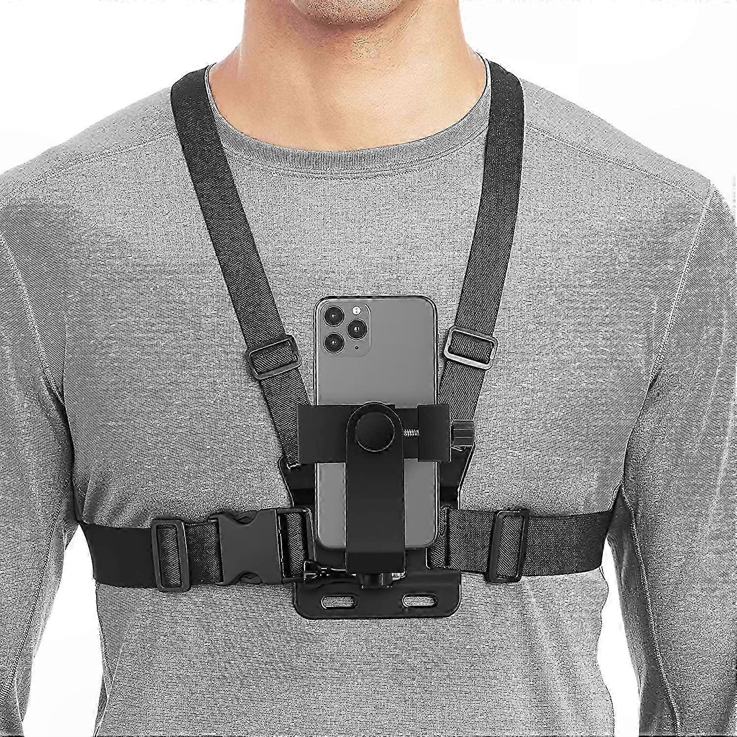 Adjustable Chest Mount Harness for Mobile Phone & Camera - 5-10cm VLOG POV Holder