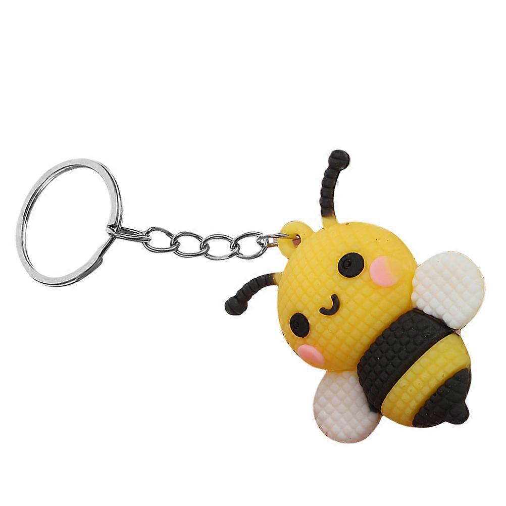 Cute Bee Keychain Made of PVC and Metal Perfect for Bags Wallets or Decoration Multi Color