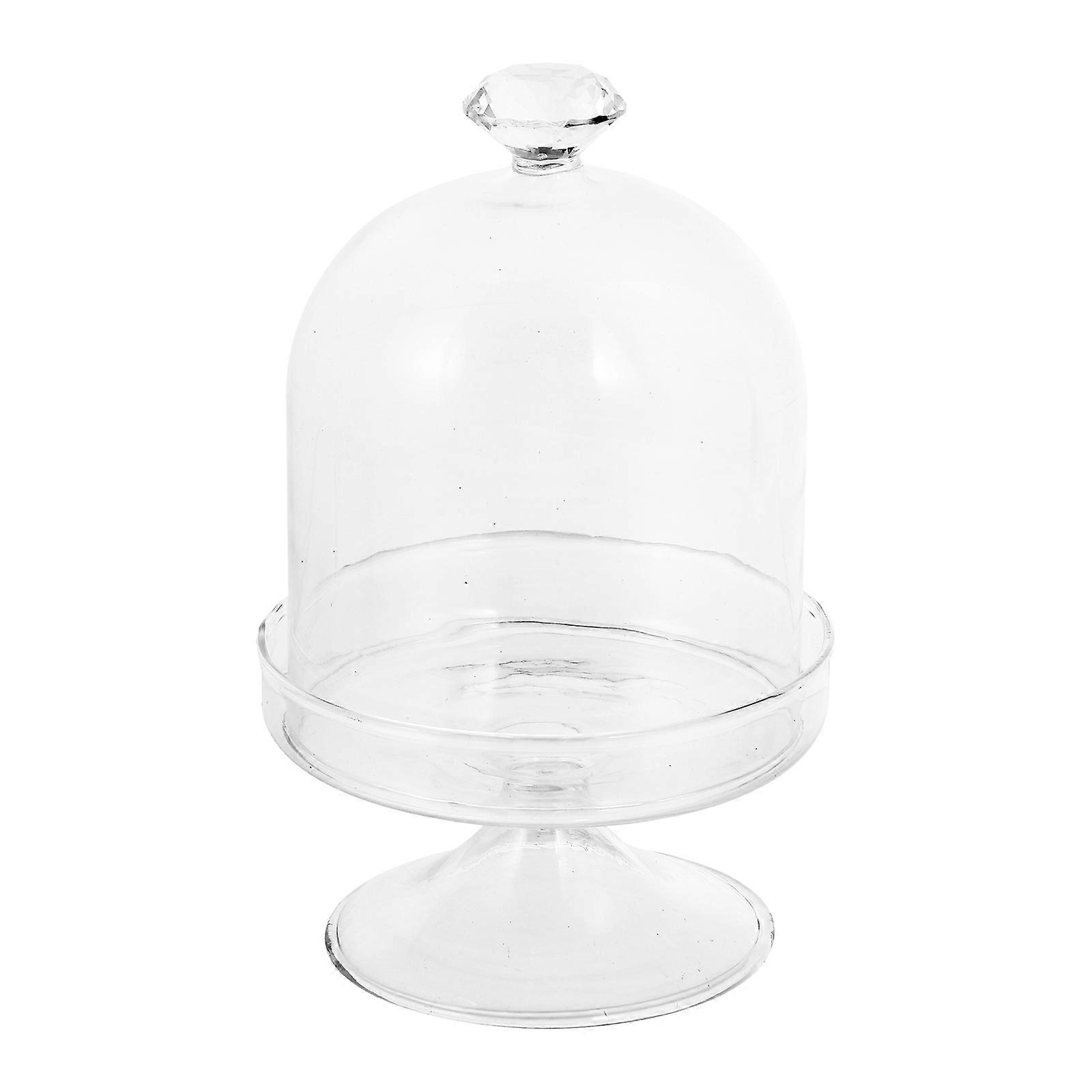 Cake Stand with Lid Glass Ideal for Family Gatherings and Gift Giving Designed for Food Storage with European Style 2Pcs