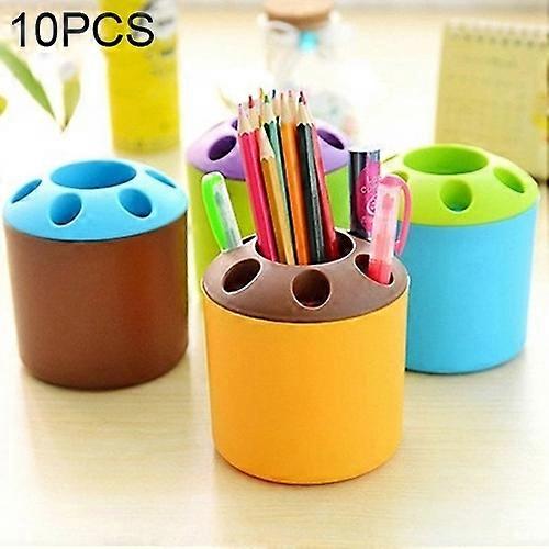 10 PCS Multi-function Colour Pen Container