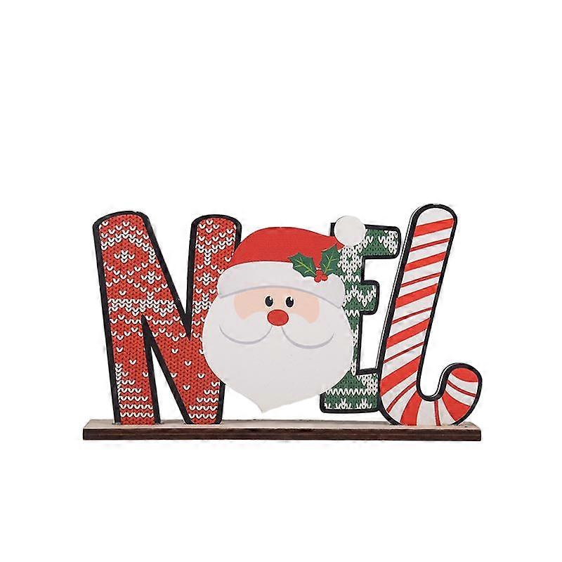 Wooden tabletop decorative ornaments, two specifications, creative prints with a strong festive atmosphere