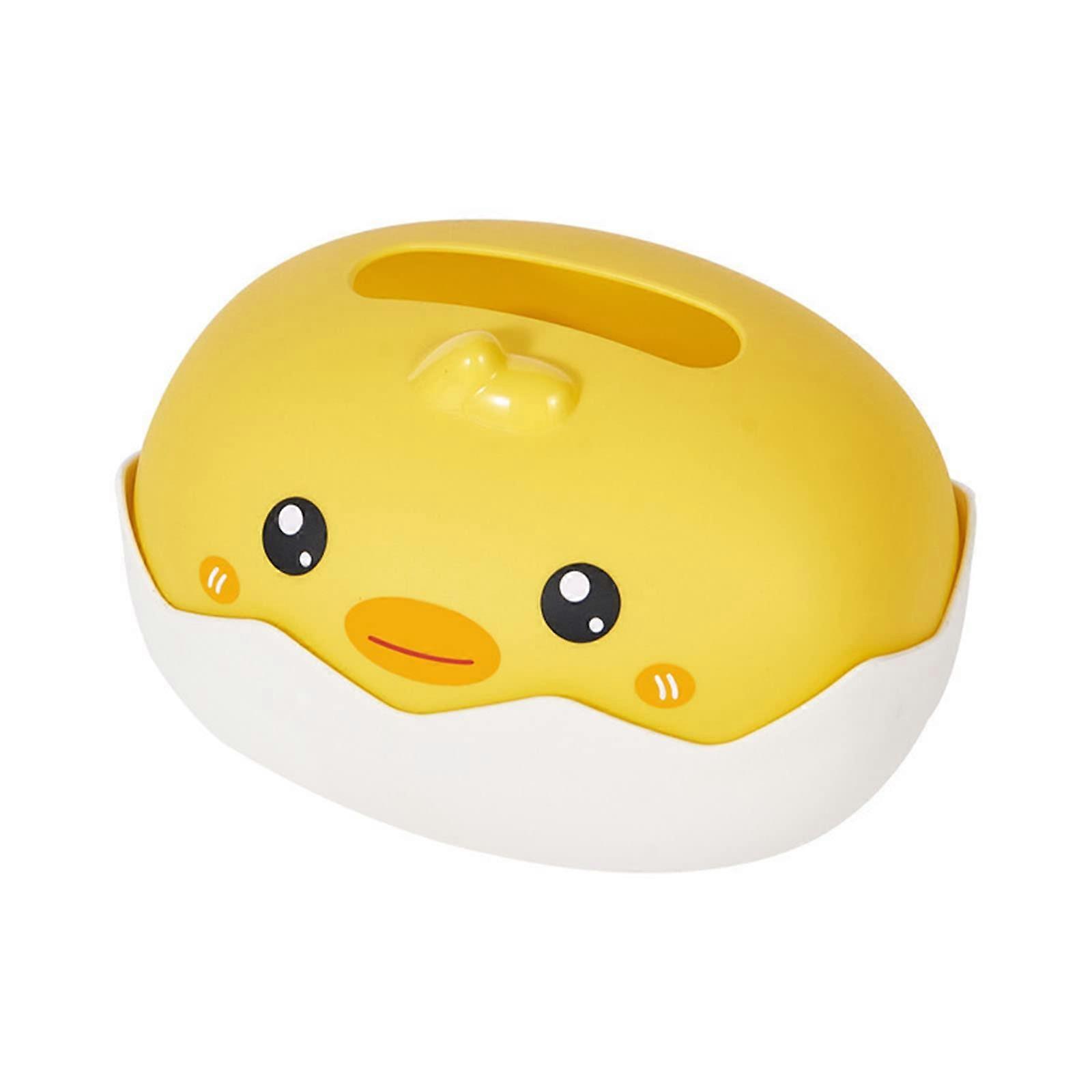 Storage Box Cartoon Tissue Box Holder Broken-Shell Chicken Design Desktop Paper Holder For Home