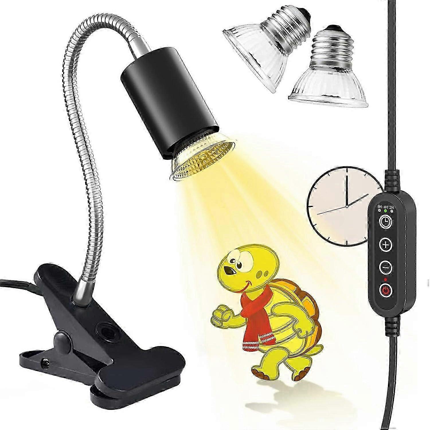 Infrared Radiant Heater for Reptile Aquarium with Timer Control Heat Lamp