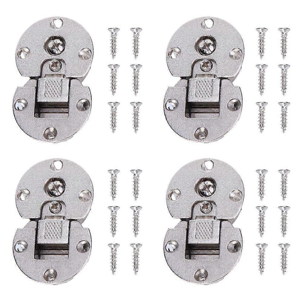 4Pcs/Set Semicircular Zinc Alloy Hinge Flip Door Concealed 90 Degrees Cabinet Door Hinge