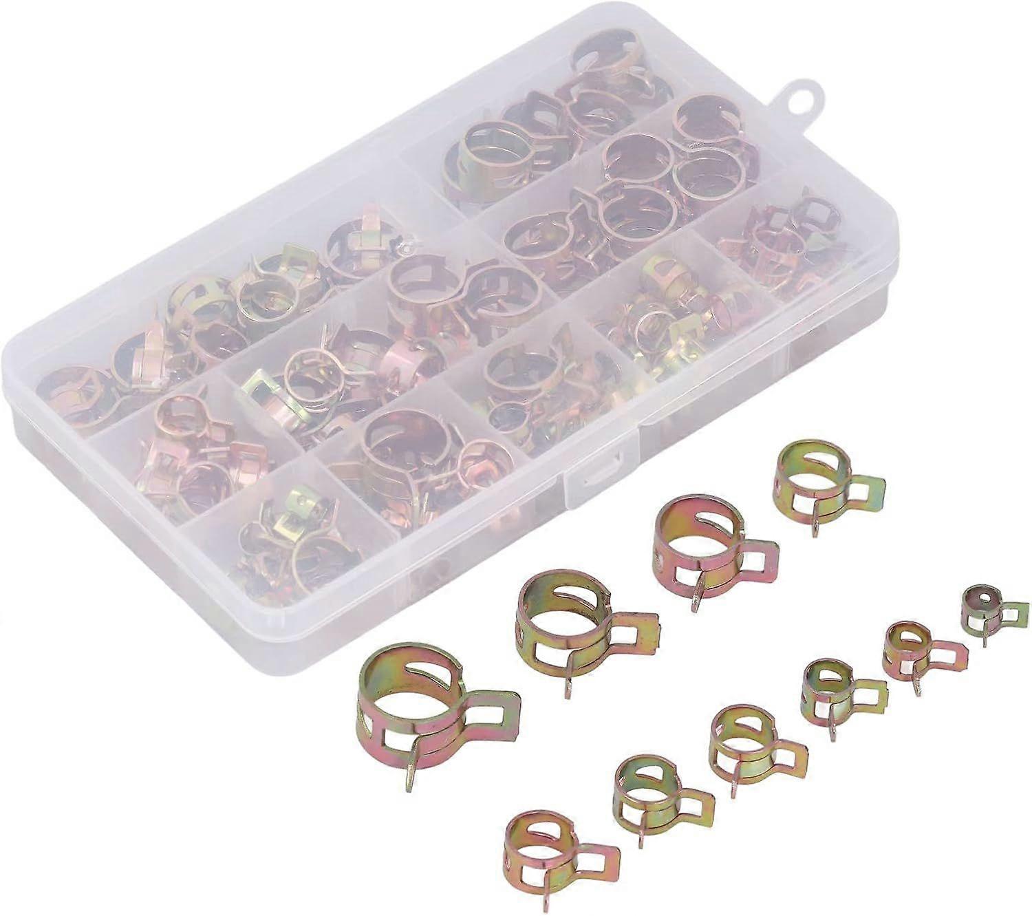 Spring Band Type Clip, Firm Fixing 100pcs Adjustable Hose Clamp Wide Application