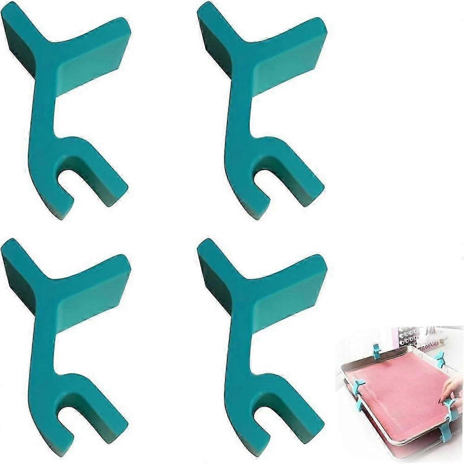 Baking Sheet Stacker,Tray Stackers For Sheet Pans,Universal Baking Sheet Pan Stackers,Tray Stackers,Cookie Trays for Canteens (Blue, 4PCS) -HK908