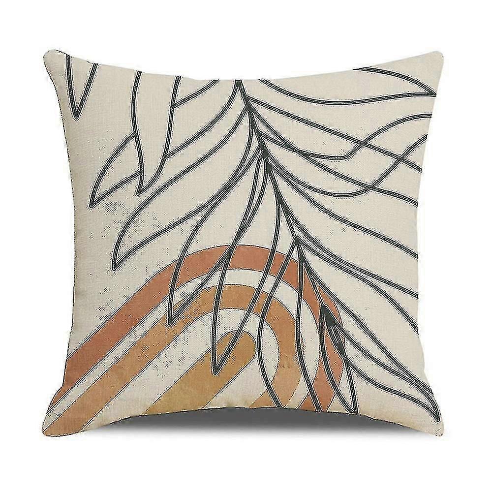4 linen printed throw pillowcases, 45*45cm