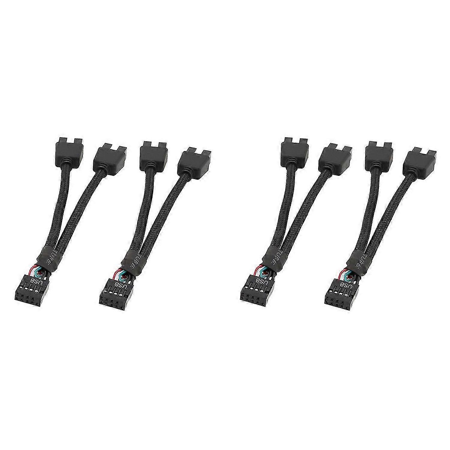 2Pcs Computer Motherboard USB Extension Cable