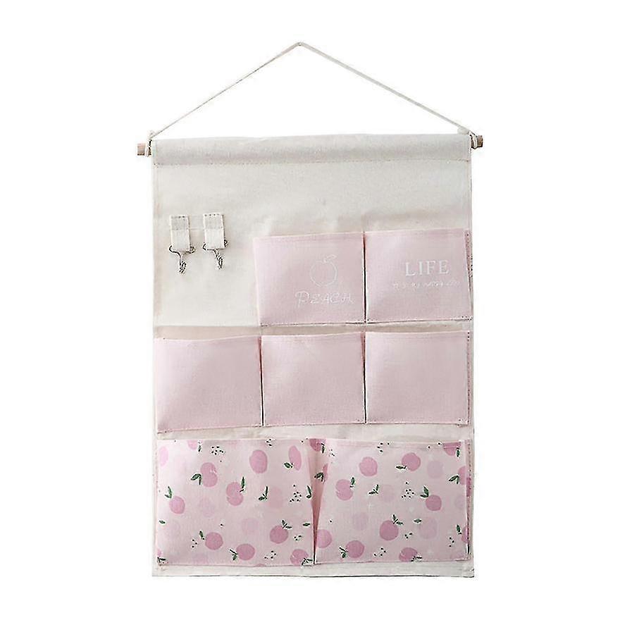 Hanging Fabric Storage Bag Multifunctional Multi-grid Organizer for Dormitory Door Rear