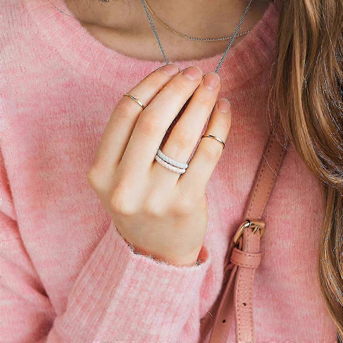 Silicone Braided Stackable Rings for Everyday Wear