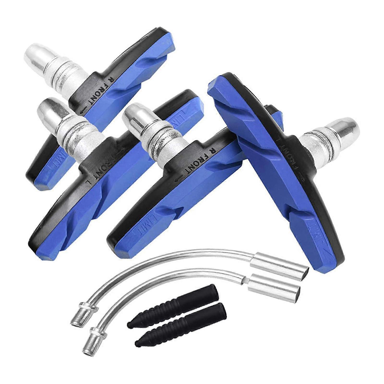 Brake Pad Bicycle Set 2 Pair With Bend Pipe And Rubber Sleeve For Mountain Bike Wheel