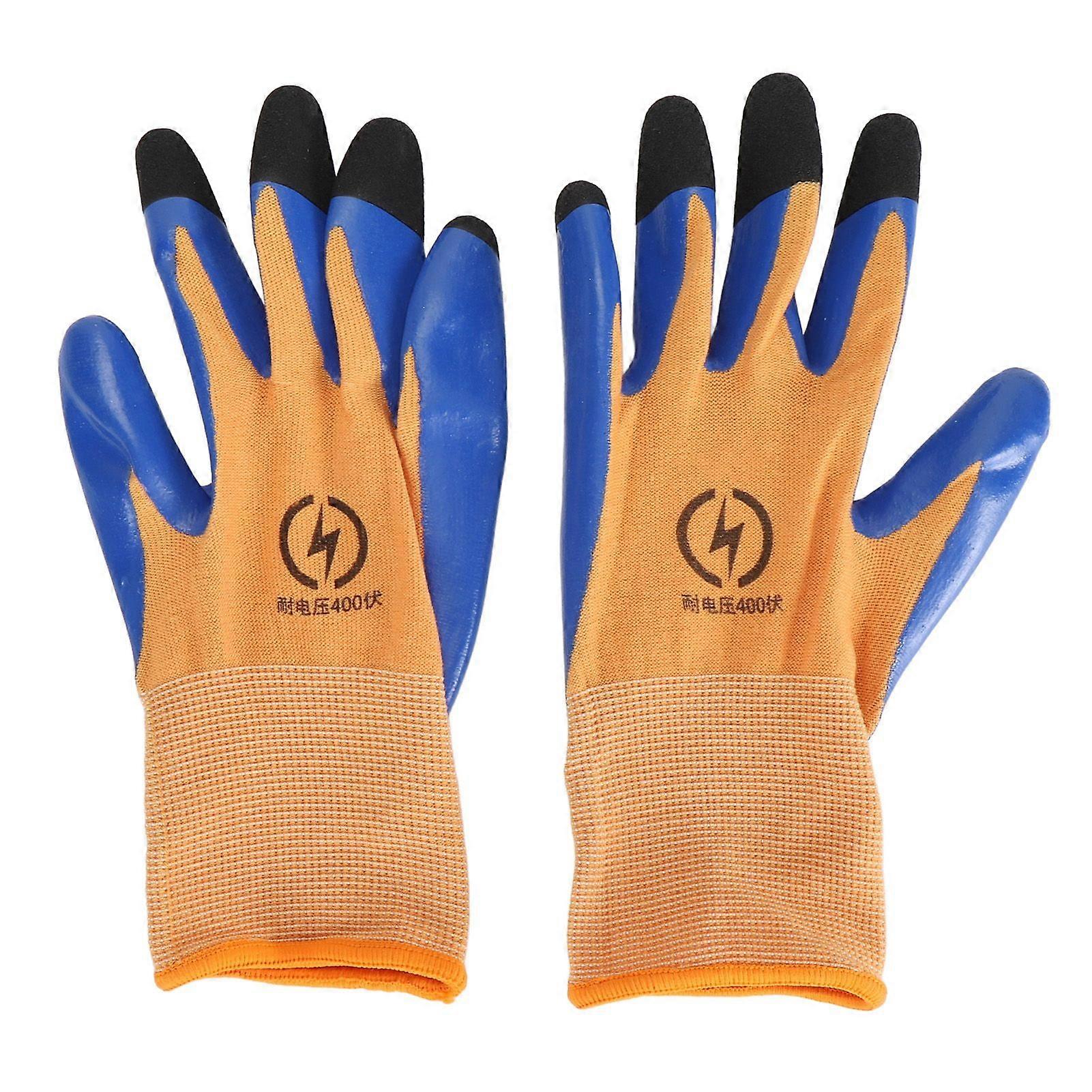 400V Electrical Insulated Glove Antislip Touchscreen Low Voltage Resistance Glove for Instrumentation Appliances Maintenance