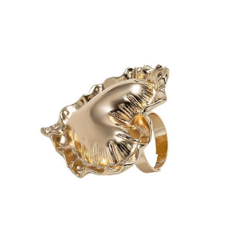 Heart Ring, Vintage Statement Elegant Ruffled Lace Adjustable Open Ring